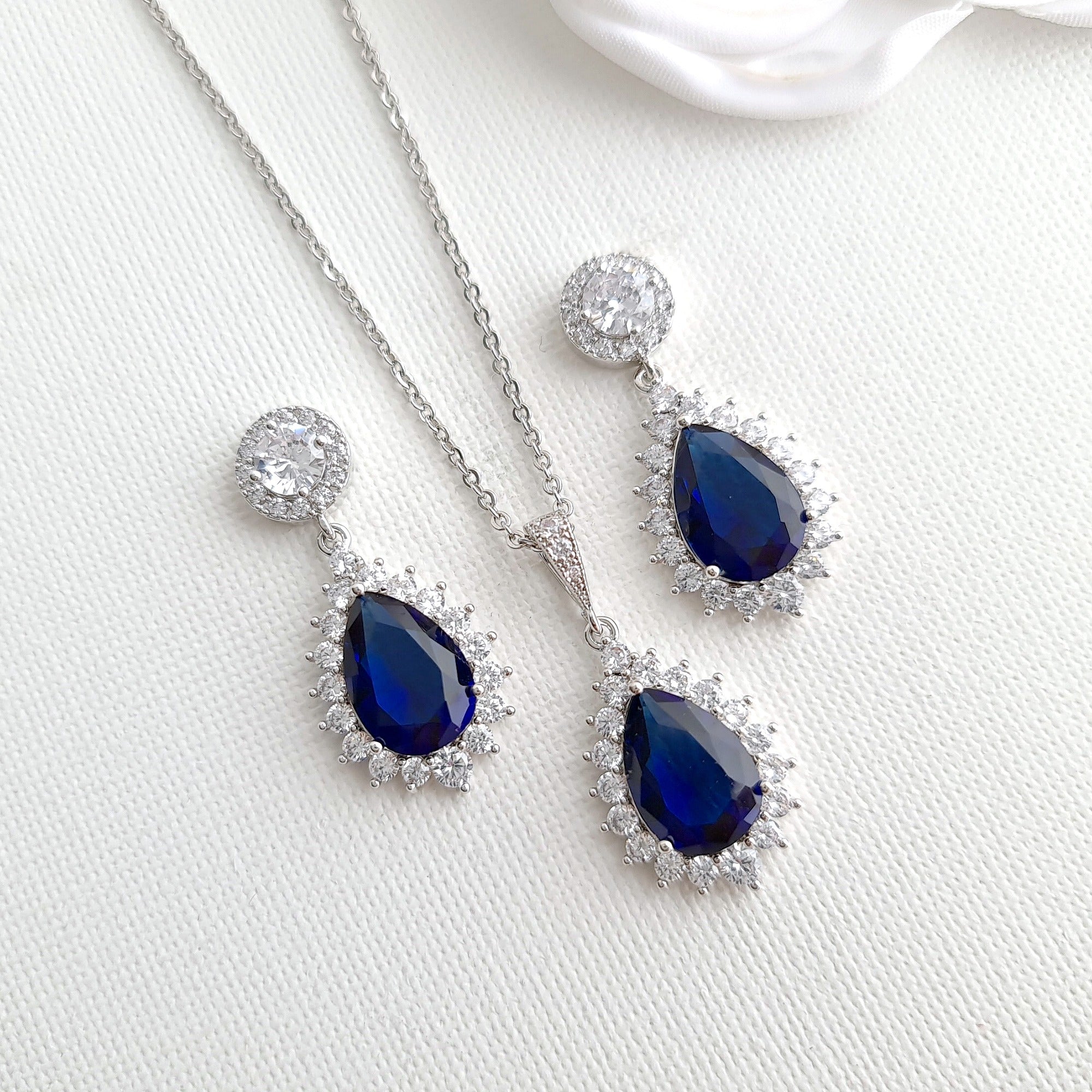Buy NAVY BLUE EARRINGS, Vintage Dark Blue Earrings, Crystal Earrings,  Mother of the Groom Bride Jewelry, Rhinestone Cluster Earrings Online in  India - Etsy